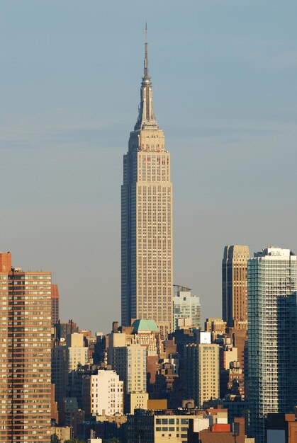 엠파이어 스테이트 빌딩 근접 촬영 맨해튼 뉴욕시