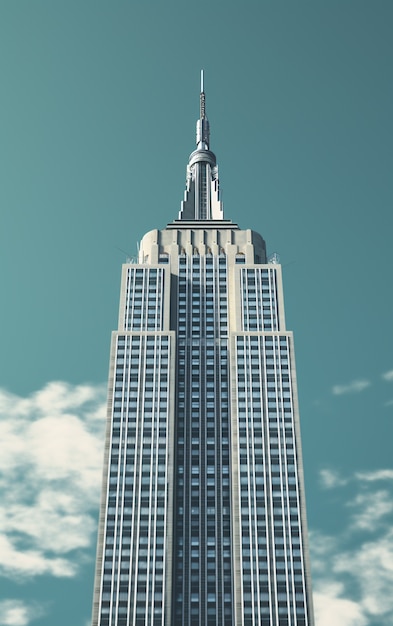 Empire state building during the day