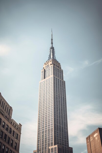 Empire state building during the day