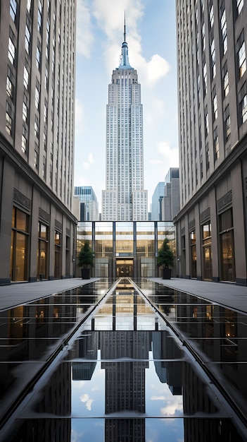 Foto gratuita empire state building alla luce del giorno