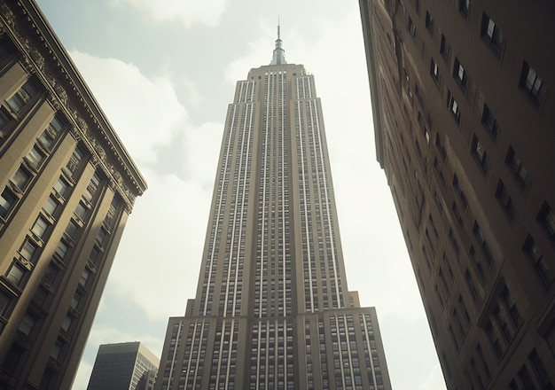 Empire state building during the day