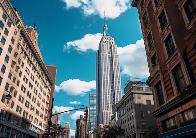 Foto gratuita empire state building durante il giorno