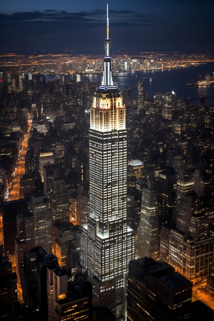 Empire state building at night