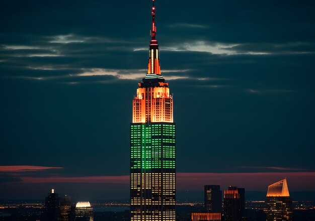 Empire state building at night