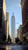 Foto gratuita empire state building all'alba