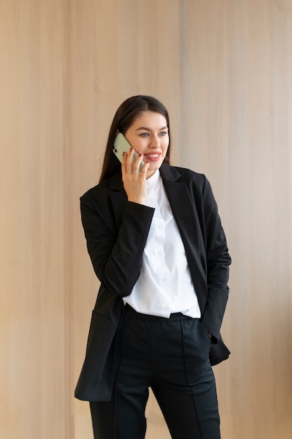 Empowered business woman at the office