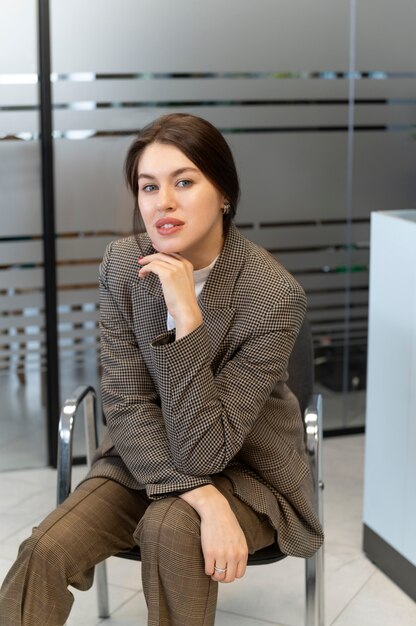 Empowered business woman at the office