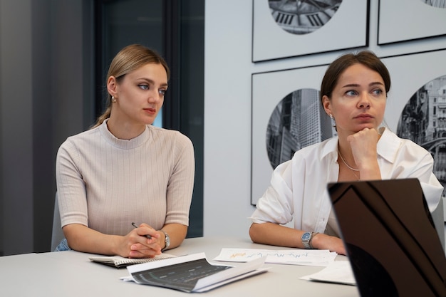 Empowered business woman working in the city