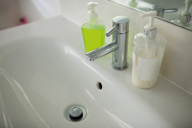 Empty bathroom with hand wash basin