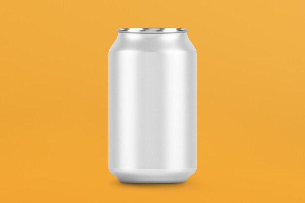 Empty beverage aluminum can with design space