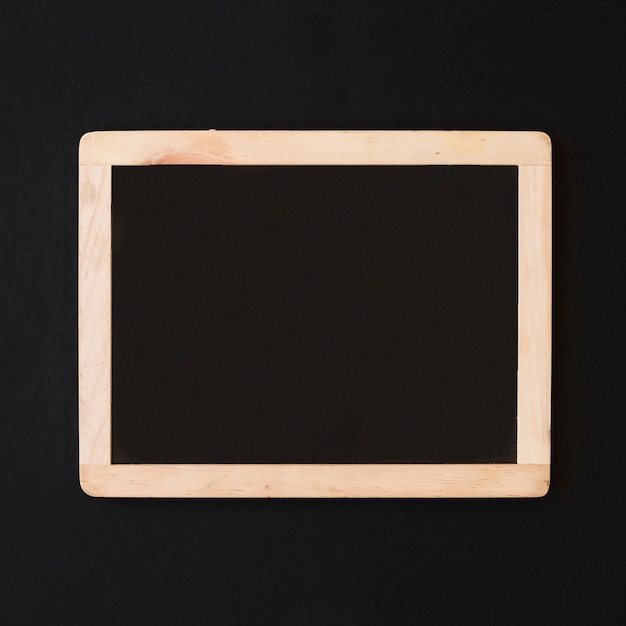 Empty blackboard on table