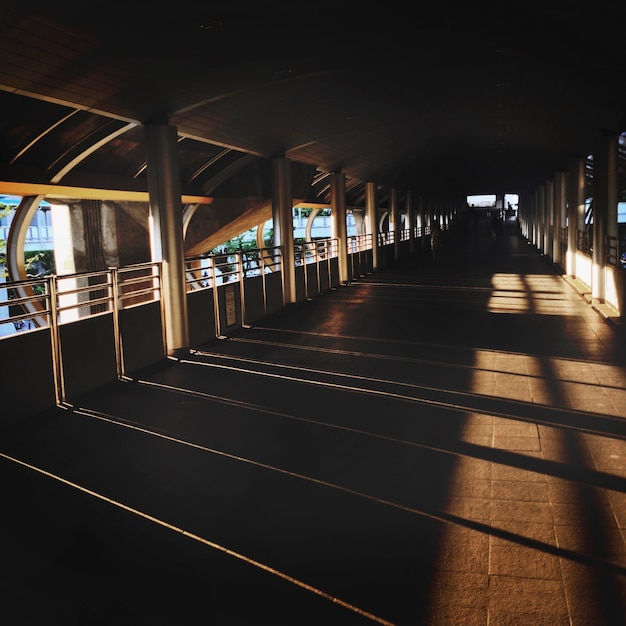 Empty BTS skytrain in Bangkok