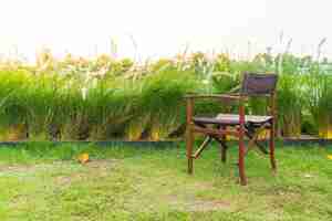 Free photo empty chair in park