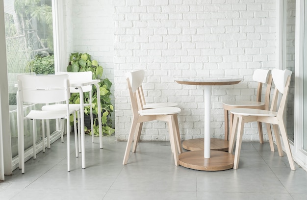 empty chair in restaurant