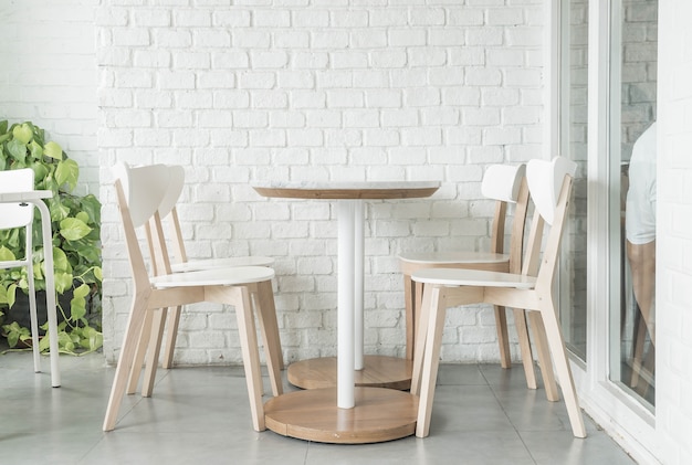 empty chair in restaurant