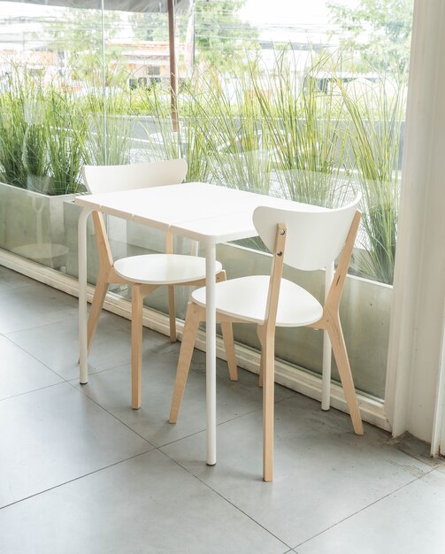 empty chair in restaurant