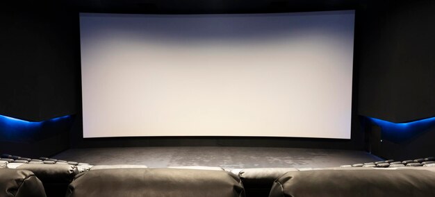 Empty cinema hall before the movie