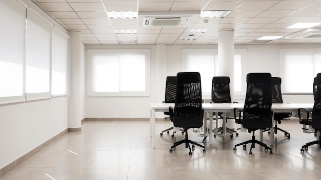 Empty conference room with copy space