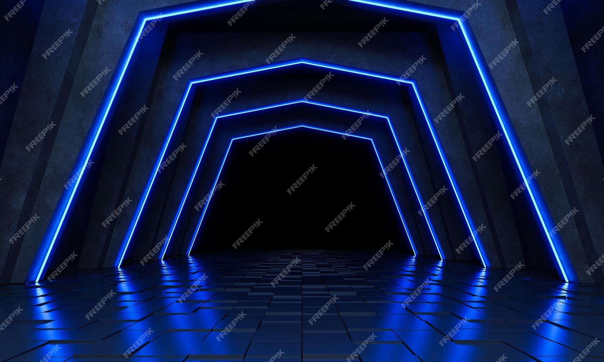 Dark space, bright future Modern sci fi room in 3D, an empty backdrop  Vertical Mobile Wallpaper AI Generated 30465810 Stock Photo at Vecteezy