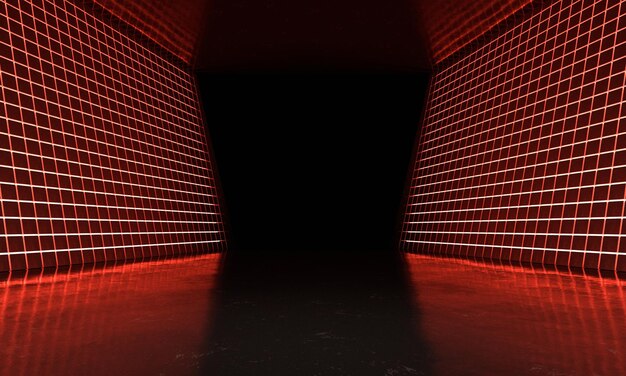 Empty dark room Modern Futuristic Sci Fi Background