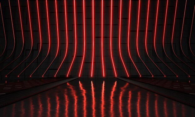 Empty dark room Modern Futuristic Sci Fi Background