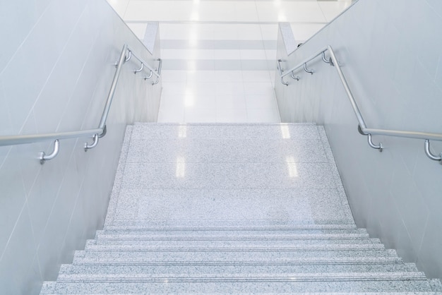 empty escalator and stair