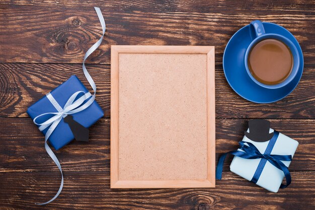 Empty frame for greetings messages father's day