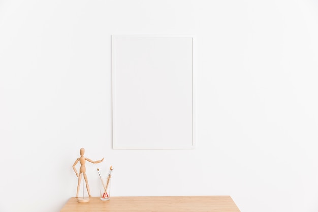 Empty frame with table and figure