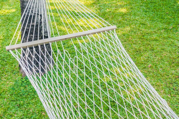 Empty hammock in the garden