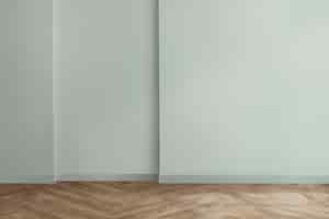 Free photo empty minimal room interior design with mint green wall