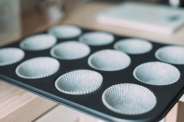 Empty muffin tin