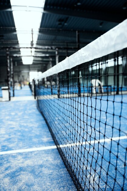 Empty paddle tennis field