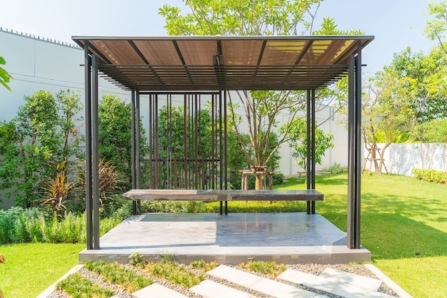 empty pavilion in garden