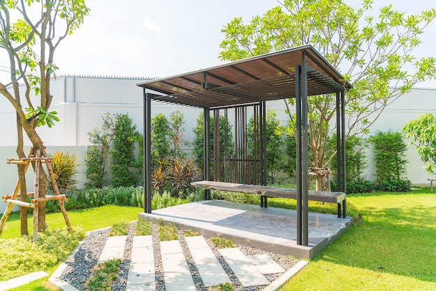 empty pavilion in garden