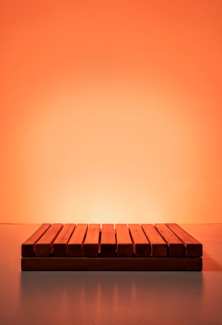 Free Photo empty podium in warm light
