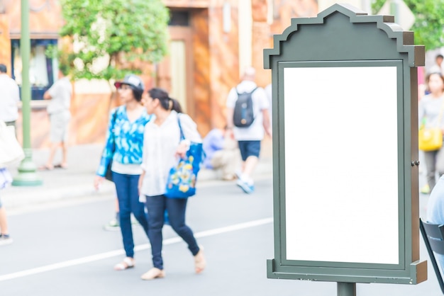 Empty public blank sign