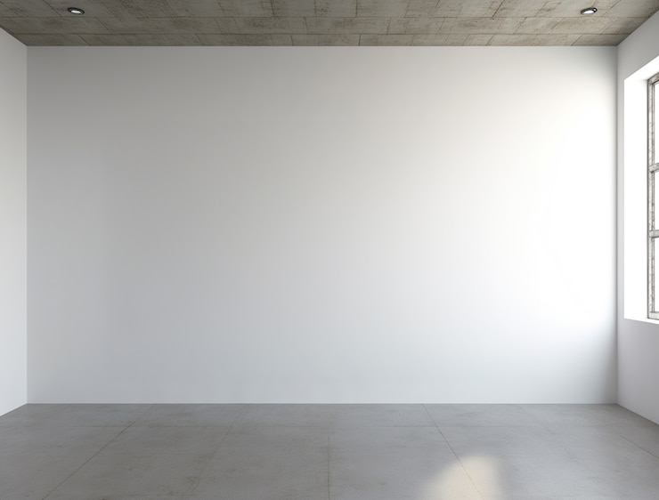 Free Photo empty room background with white walls