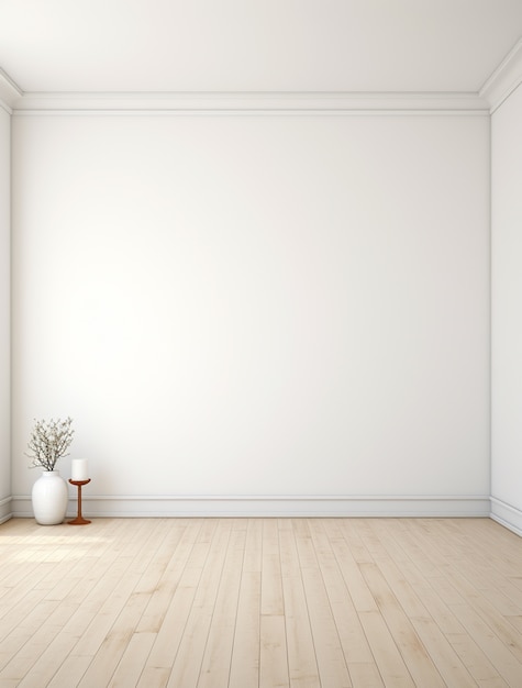 白い壁の空の部屋の背景