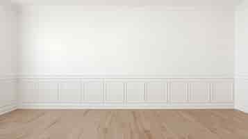 Бесплатное фото Пустый фон комнаты с белыми стенами