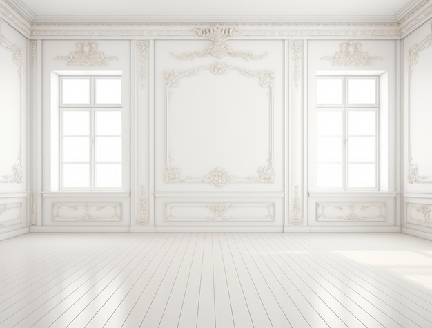 Free photo empty room background with white walls