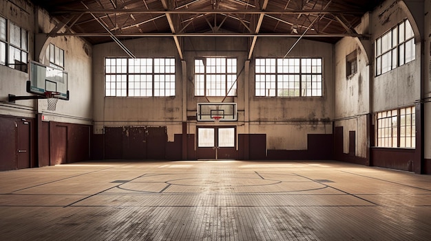 Free photo empty school gymnasium background