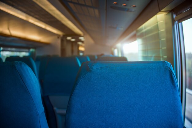 Empty Seats By Window In Train