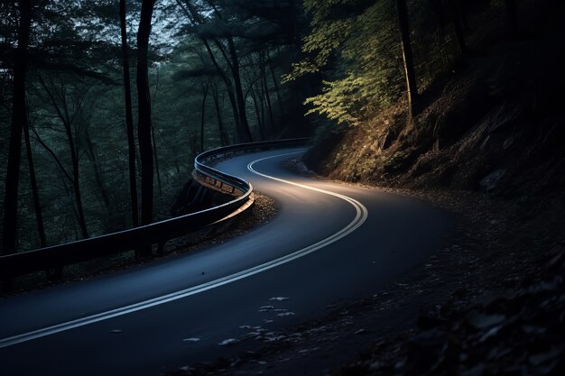 Empty street in dark atmosphere