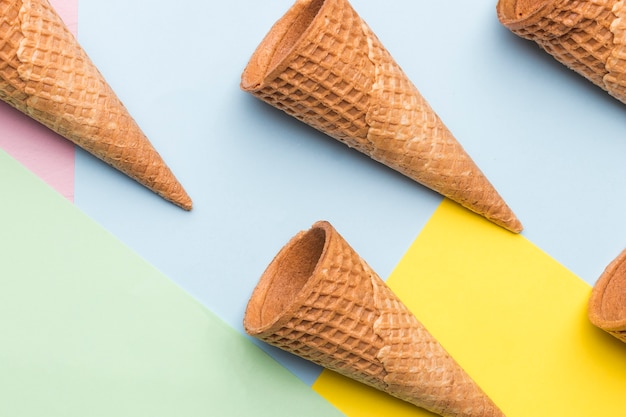 Empty wafer style crispy cones