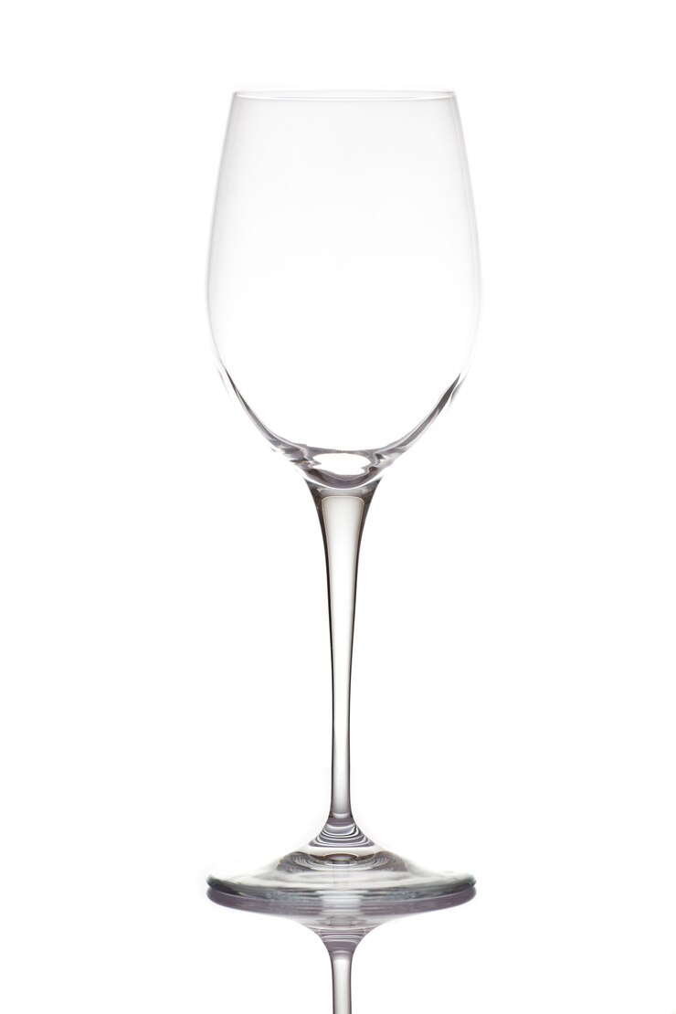 Free Photo empty wine glass. isolated on a white wall