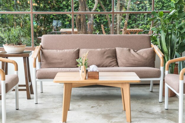 empty wood chair in  living room