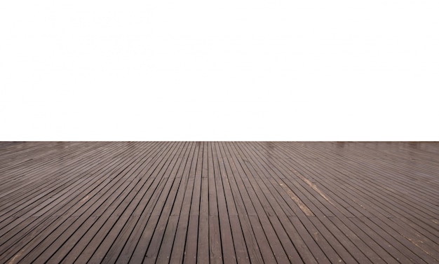 Empty wood flooring with ancient architecture on the lake side