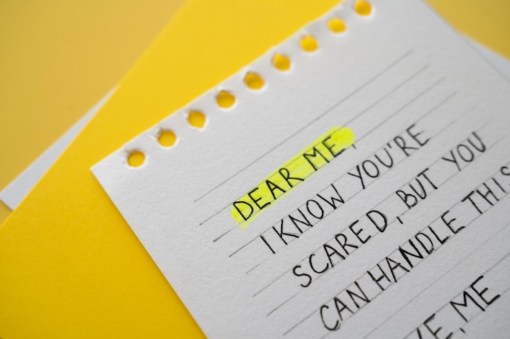 Free Photo encouragement quote on note starting with dear
