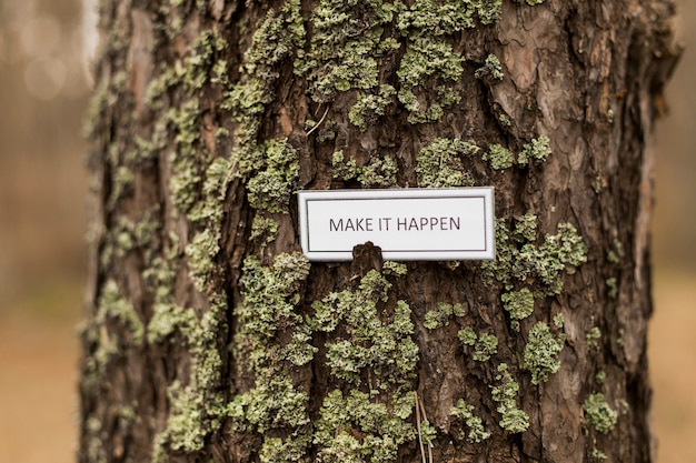 Encouraging writing on tree