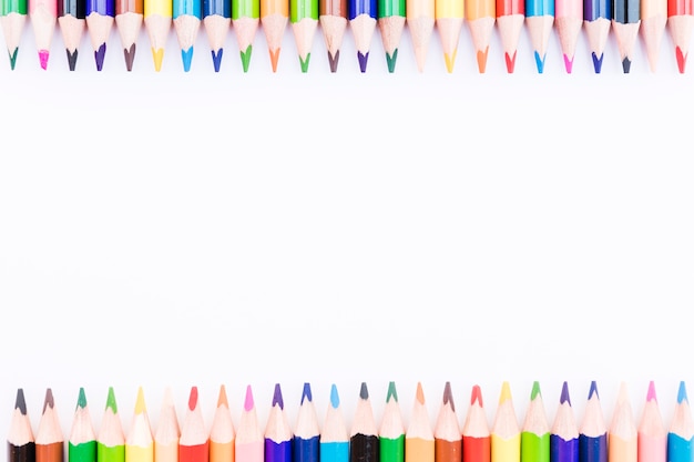 Концы цветных карандашей